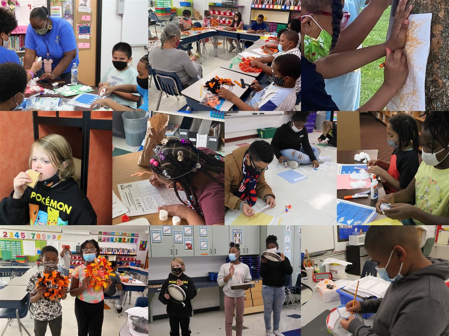 Collage of students at Woodcrest Elementary